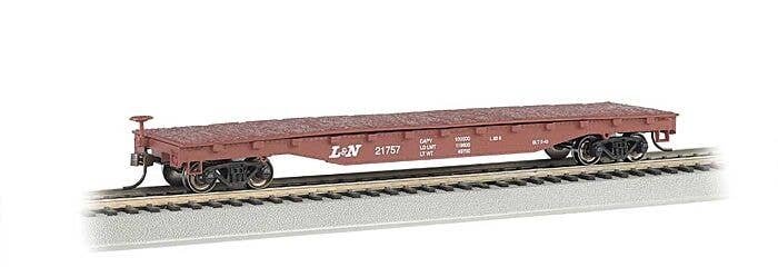 52′ Flatcar - Ready to Run - Silver Series(R) -- Louisville & Nashville, HO, Bachmann Industries 17315