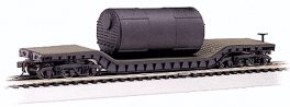 Depressed-Center Flatcar - Ready to Run - Silver Series(R) -- With Boiler Load (black, Unlett, N, Bachmann Industries 71395