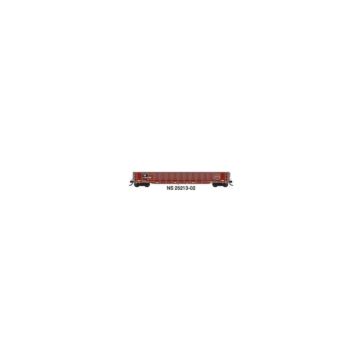 52`6` Corrugated Gondola - Ready to Run -- Norfolk Southern 2 (Ex-Missouri Pacific, Restenciled Boxcar Red), N, Trainworx Inc 25