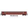 52`6` Corrugated Gondola - Ready to Run -- Norfolk Southern 2 (Ex-Missouri Pacific, Restenciled Boxcar Red), N, Trainworx Inc 25