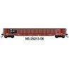 52`6` Corrugated Gondola - Ready to Run -- Norfolk Southern 6 (Ex-Missouri Pacific, Restenciled Boxcar Red), N, Trainworx Inc 25