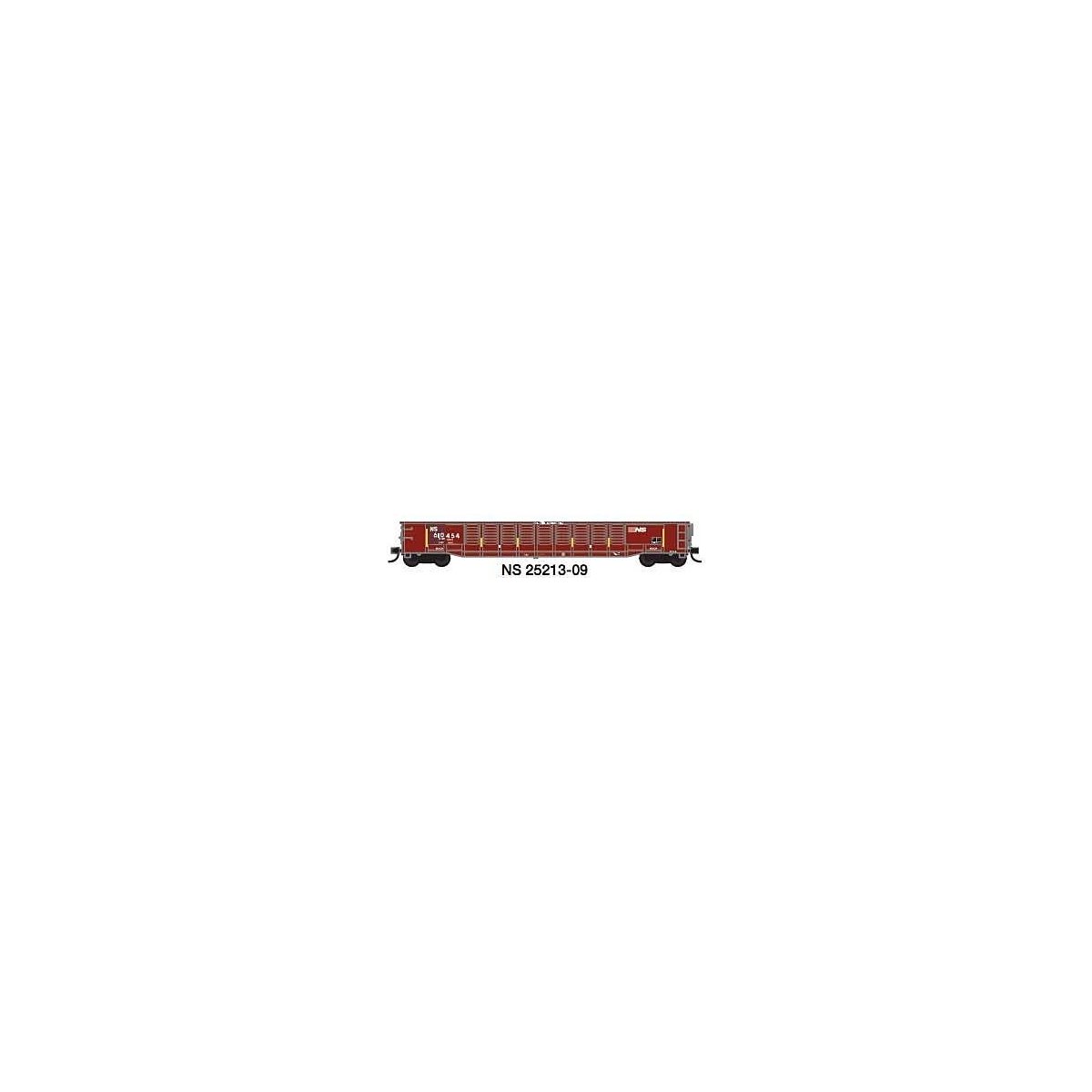 52`6` Corrugated Gondola - Ready to Run -- Norfolk Southern 9 (Ex-PC, Boxcar Red), N, Trainworx Inc 2521309