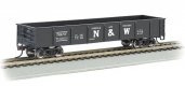 40′ Gondola - Ready to Run - Silver Series(R) -- Norfolk & Western 70063 (black, Block N&W), HO, Bachmann Industries 17207