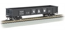 40′ Gondola - Ready to Run - Silver Series(R) -- Norfolk & Western 70063 (black, Block N&W), HO, Bachmann Industries 17207
