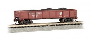 40′ Steel Gondola with Load - Ready to Run -- Pennsylvania Railroad 390252 (Tuscan, Circle Ke, N, Bachmann Industries 17253