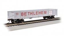 40′ Gondola - Ready to Run - Silver Series(R) -- Bethlehem Steel 46631 (gray, red), HO, Bachmann Industries 17225