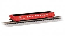 52`6` Drop-End Gondola - Ready to Run -- Great Northern 72826 (red, white, black Small Rocky , N, Bachmann Industries 73971