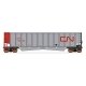 Trinity Aluminator(R) Coal Gondola - Ready to Run - Value Line -- Canadian National (aluminum, red, Noodle Logo), N, Intermounta