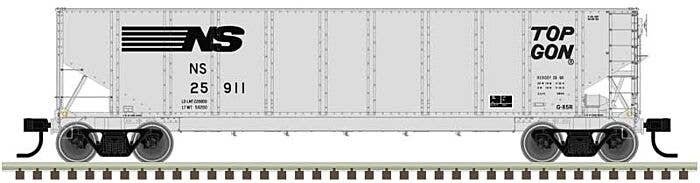 286K TopGon Coal Gondola - Ready to Run - Master(R) -- Norfolk Southern 25905 (9-96 Scheme, gray, black), N, Atlas Model Railroa