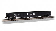 ACF 50`6` Drop-End Gondola - Ready to Run - Silver Series(R) -- Baltimore & Ohio (black, Lar, HO, Bachmann Industries 74802