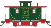 Wood 4-Wheel Bobber Caboose - Ready to Run - Silver Series(R) -- North Pole & Southern 12 (C, HO, Bachmann Industries 18410