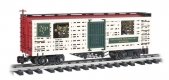 Animated Stock Car w/Reindeer - Ready to Run -- North Pole & Southern 1225 (white, green, red, G, Bachmann Industries 98704