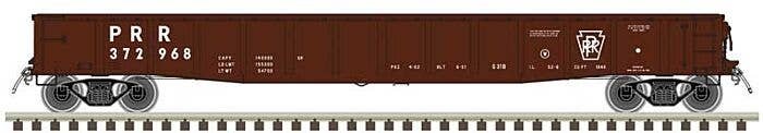 ACF 70-Ton 52′ Gondola - Ready to Run - Master(R) -- Pennsylvania Railroad 372968 (Boxcar Red, white, Plain Keystone), N, Atla