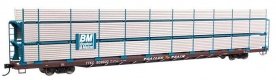 89′ Flatcar w/Tri-Level Shielded Auto Rack - Ready to Run -- Boston & Maine 908820, TTKX Flatcar, HO, WalthersMainline 8302
