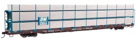 89′ Flatcar w/Tri-Level Shielded Auto Rack - Ready to Run -- Boston & Maine 908827, TTKX Flatcar, HO, WalthersMainline 8304