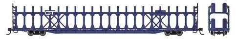 89′ Flatcar w/Bi-Level Open Auto Rack - Ready to Run -- Grand Trunk Western 304223, HO, WalthersMainline 8033