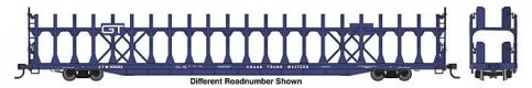 89′ Flatcar w/Bi-Level Open Auto Rack - Ready to Run -- Grand Trunk Western 304229, HO, WalthersMainline 8036
