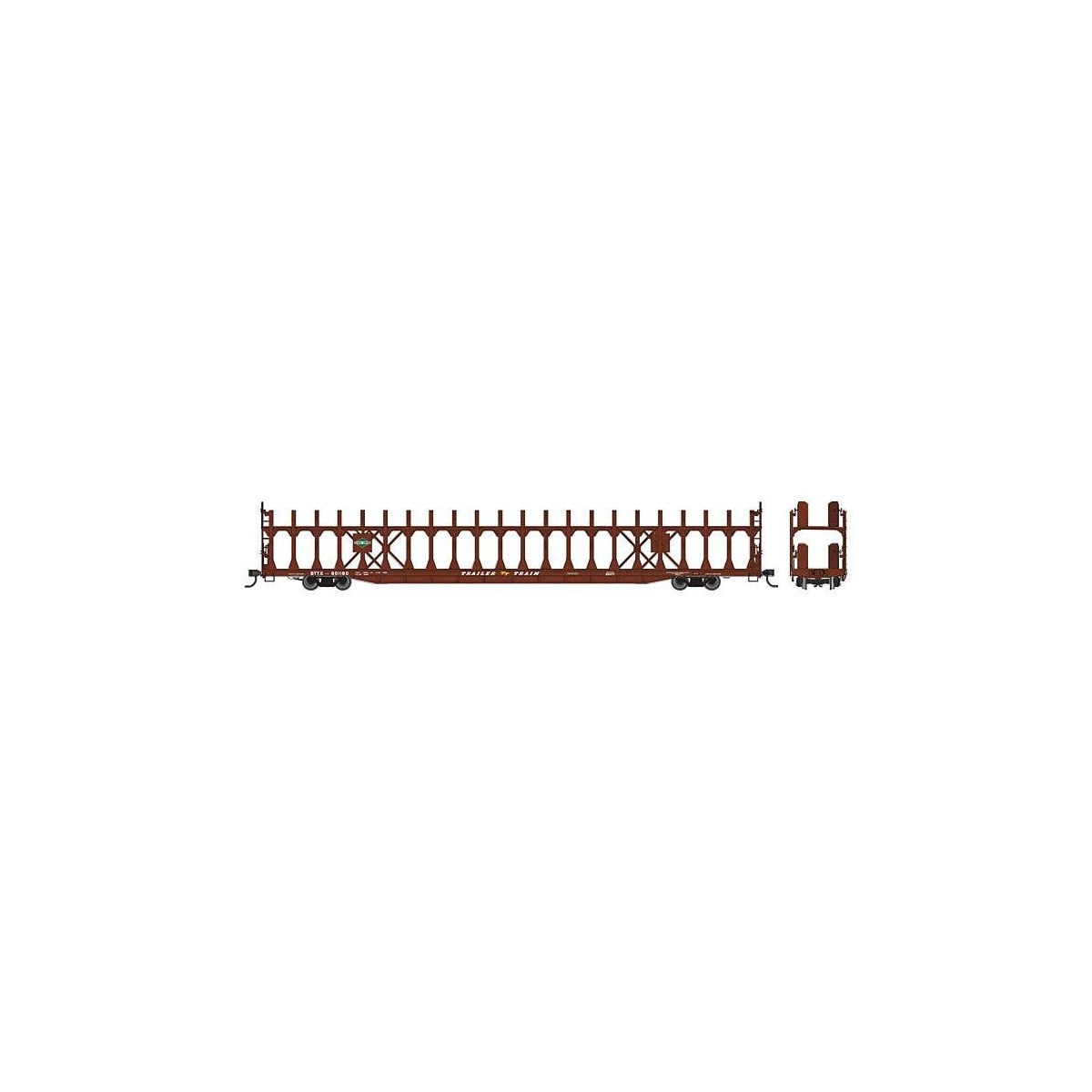 89′ Flatcar w/Bi-Level Open Auto Rack - Ready to Run -- Illinois Central 901180, HO, WalthersMainline 8037