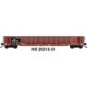 52`6` Corrugated Gondola - Ready to Run -- Norfolk Southern 1 (Ex-Missouri Pacific, Restenciled Boxcar Red), N, Trainworx Inc 25