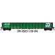 52`6` Corrugated Gondola - Ready to Run -- Burlington Northern 2 (Cascade Green, white), N, Trainworx Inc 2521120