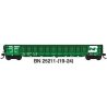 52`6` Corrugated Gondola - Ready to Run -- Burlington Northern 2 (Cascade Green, white), N, Trainworx Inc 2521120