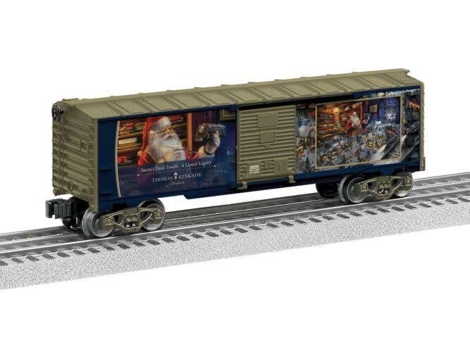 Steel Boxcar - 3-Rail - Ready to Run -- Santa′s Final Touch Lionel Legacy (125th Anniversary, gold car), O, Lionel 2538090