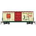 40′ Hi-Cube Boxcar - Ready to Run - Silver Series(R) -- North Pole & Southern 112158 (Christmas Toys, cream, green, red), N, B