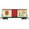 40′ Hi-Cube Boxcar - Ready to Run - Silver Series(R) -- North Pole & Southern 112158 (Christmas Toys, cream, green, red), N, B