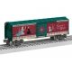 Steel Boxcar - 3-Rail - Ready to Run -- Disney Frozen Christmas (green, red, cream, Mural Sides), O, Lionel 2528330
