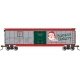 50` Plug-Door Boxcar - Ready to Run - Silver Series(R) -- North Pole & Southern 4126 (Christmas Santa`s Bakery, gray, green, red