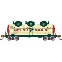 3-Dome Tank Car - Ready to Run - Silver Series(R) -- North Pole & Southern 4126 (Christmas Eggnog, cream, green, red), N, Bachma