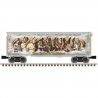 PS-1 40′ Boxcar w/Lights - 3-Rail - Ready to Run -- 2023 Christmas Car LK214 (gold theme), O, Atlas O 3001490