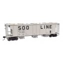 50′ Pullman-Standard PS-2 2893 3-Bay Covered Hopper - Ready to Run -- Soo Line 70090, HO, WalthersMainline 7058