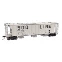 50′ Pullman-Standard PS-2 2893 3-Bay Covered Hopper - Ready to Run -- Soo Line 70105, HO, WalthersMainline 7060