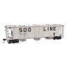 50′ Pullman-Standard PS-2 2893 3-Bay Covered Hopper - Ready to Run -- Soo Line 70105, HO, WalthersMainline 7060