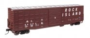 50′ Waffle Side Boxcar - Ready To Run -- Rock Island 62523 (Pullman-Standard Door), HO, WalthersMainline 46716
