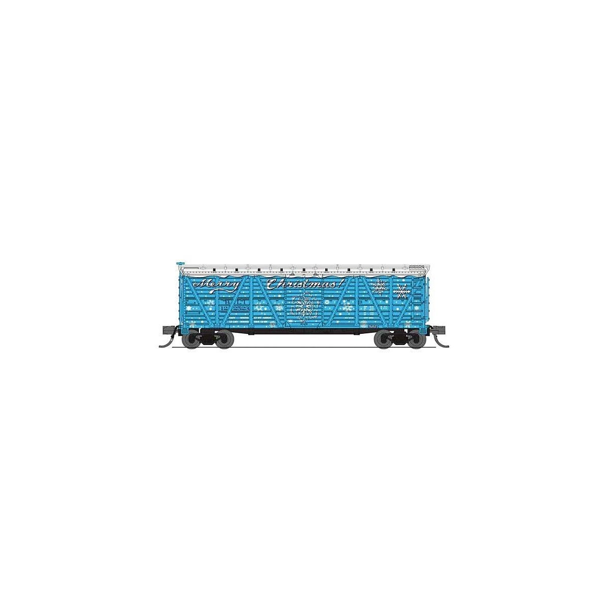 PRR K7 Stock Car 2-Pack (No Sound) - Ready to Run -- Merry Christmas (blue, white), N, Broadway Limited Imports 8488