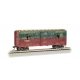 40′ Animated Stock Car with Reindeer - Ready-to-Run -- North Pole & Southern 12014 (Reindeer Transport green, red), HO, Bachma