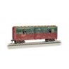 40′ Animated Stock Car with Reindeer - Ready-to-Run -- North Pole & Southern 12014 (Reindeer Transport green, red), HO, Bachma