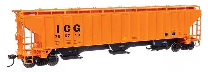 57′ Trinity 4750 3-Bay Covered Hopper - Ready to Run -- Illinois Central Gulf 766710, HO, WalthersMainline 49041