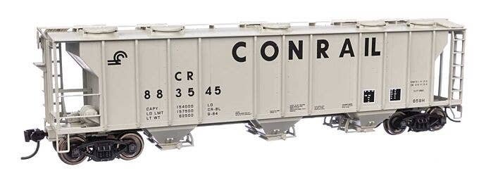 50′ Pullman-Standard PS-2 2893 3-Bay Covered Hopper - Ready to Run -- Conrail 883545, HO, WalthersMainline 7050