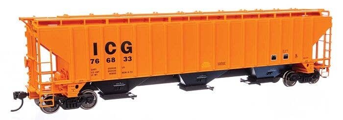 57′ Trinity 4750 3-Bay Covered Hopper - Ready to Run -- Illinois Central Gulf 766833, HO, WalthersMainline 49043