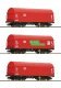 3 piece set: Slide tarpaulin wagons, DB AG, TT, Roco 6680012