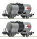 2 piece set: Tank wagons, SBB, HO, Roco 6600196