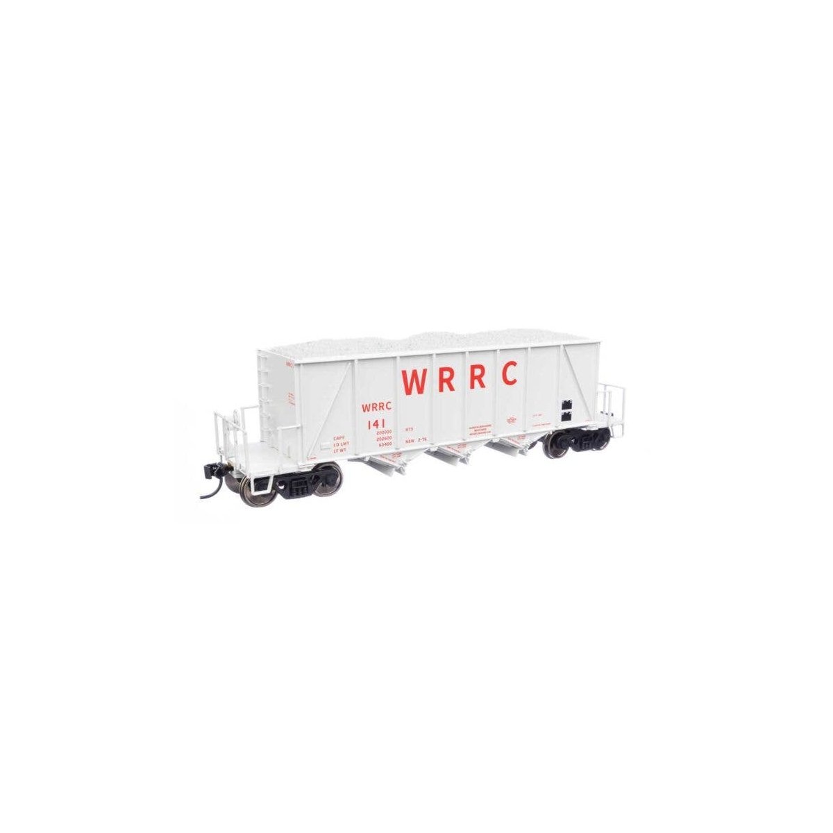 40′ Ortner 100-Ton Open Aggregate Hopper - Ready to Run -- Western Railroad (WRRC) 141, HO, WalthersProto 106047