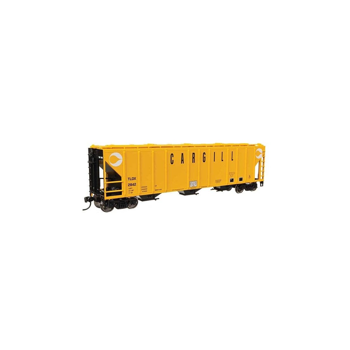 50′ Pullman-Standard PS2-CD 4427 3-Bay Covered Hopper - Ready to Run -- Cargill 2842, HO, WalthersMainline 49405