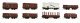 Goods wagons -- Güterwagen -- DRG - 8 piece set - HO - Roco 44003