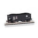 USRA 55-Ton 2-Bay Open Hopper with Load - Ready to Run -- Erie 159100 (black), N, Bachmann Industries 19562