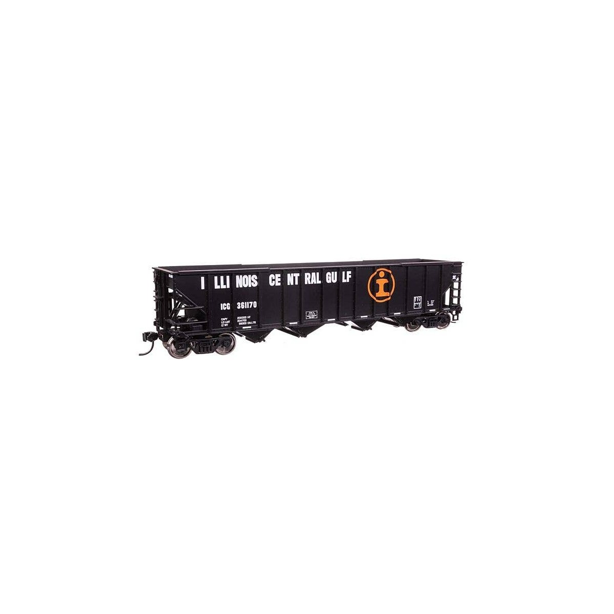 50′ 100-Ton 4-Bay Hopper - Ready to Run -- Illinois Central Gulf 361170, HO, WalthersMainline 57817