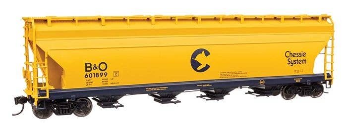 ACF 5250 4-Bay Centerflow Covered Hopper - Ready to Run -- Chessie System B&O 601899, HO, WalthersMainline 49202